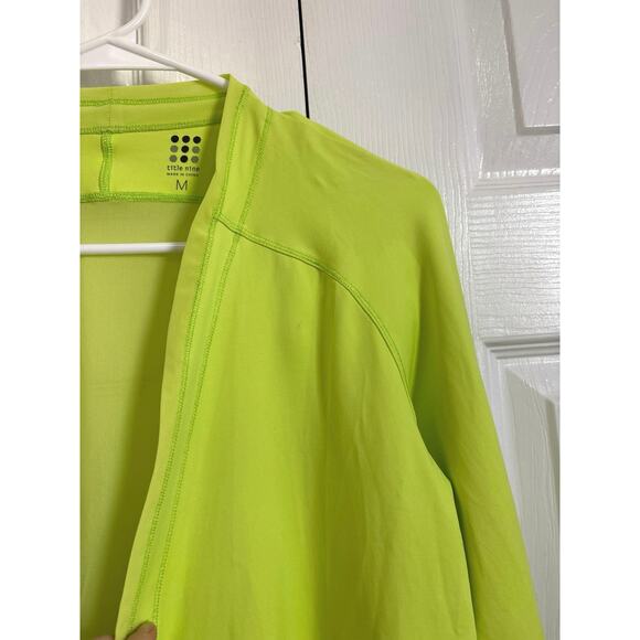 Title Nine Diamalete Neon Green Open Front Ventilated Jacket Medium - Picture 3 of 6
